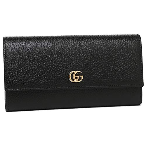 美品　GUCCI グッチ 長財布 GGマーモント ラウンドファスナー ブラック グッチ ラウンドファスナー 長財布 ブラック シルバー GG